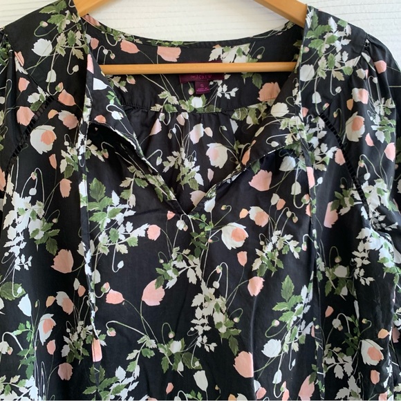J Crew Liberty Art Fabrics Floral Peasant Blouse Top size Small S Neck Tie - Picture 3 of 13